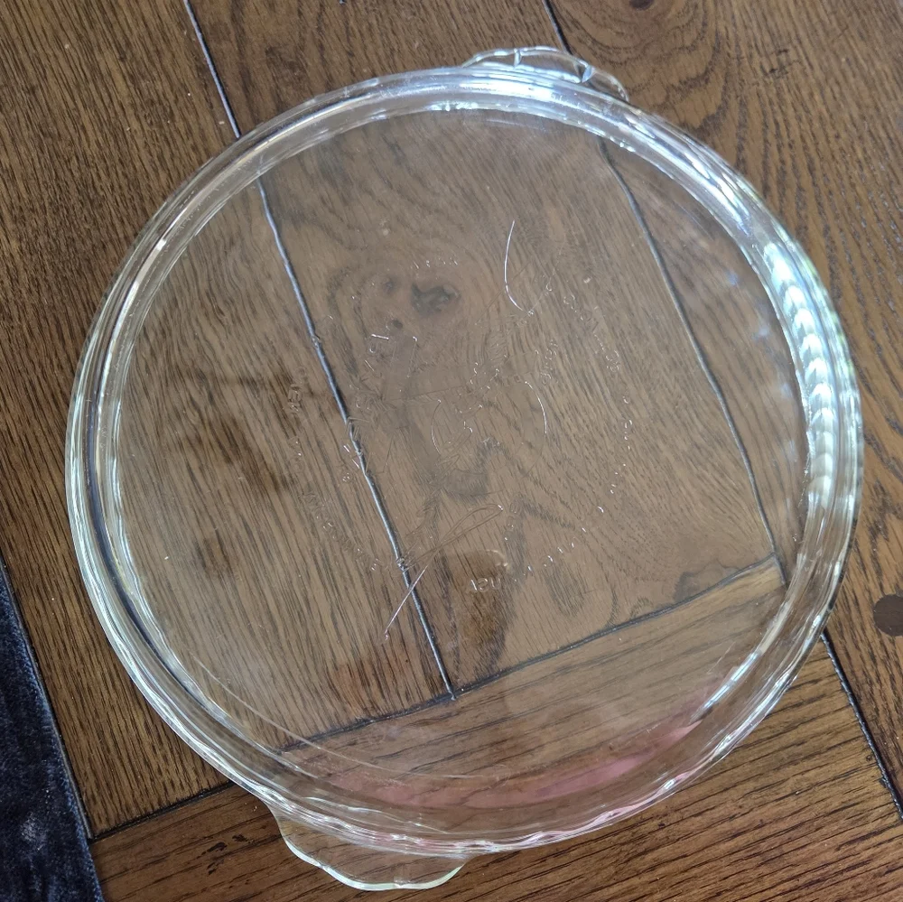 Pyrex 75th Anniversary Pie Plate 1990 Clear Glass